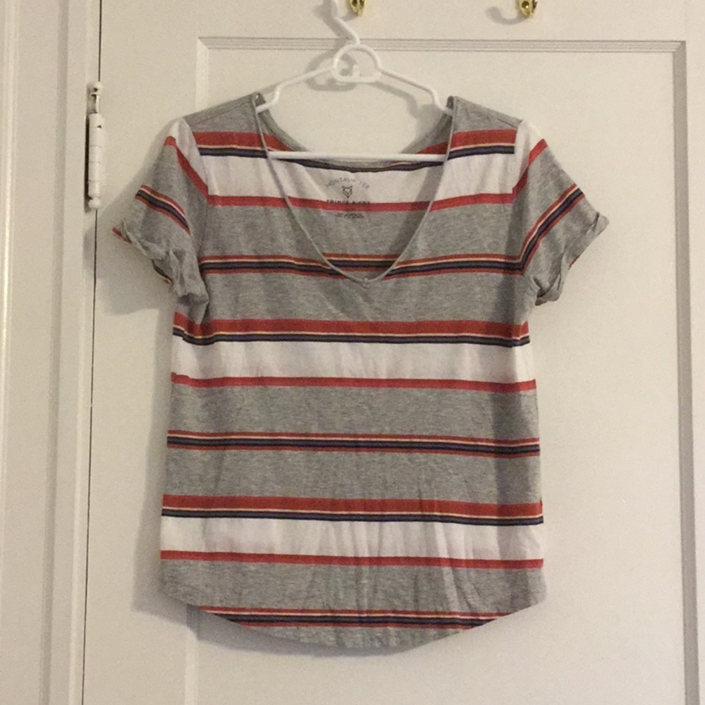 Aeropostale striped V-neck